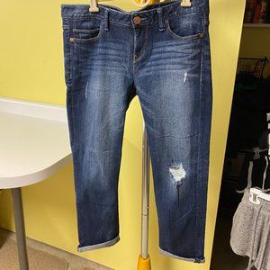 Express Cropped Jeans - Modern Boyfriend Relaxed Fit Low Rise